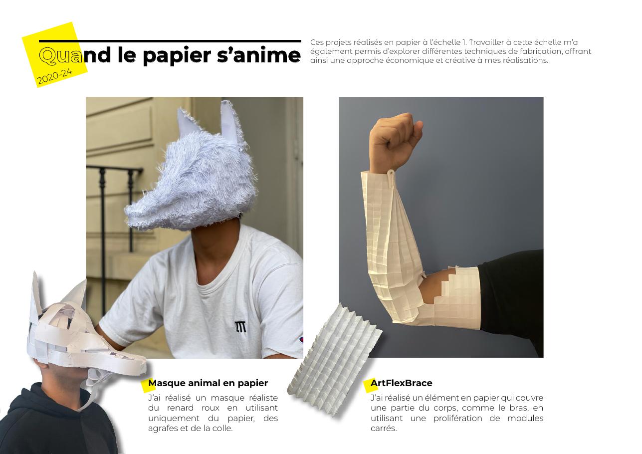 Masque animal en papier et ArtFlexBrace