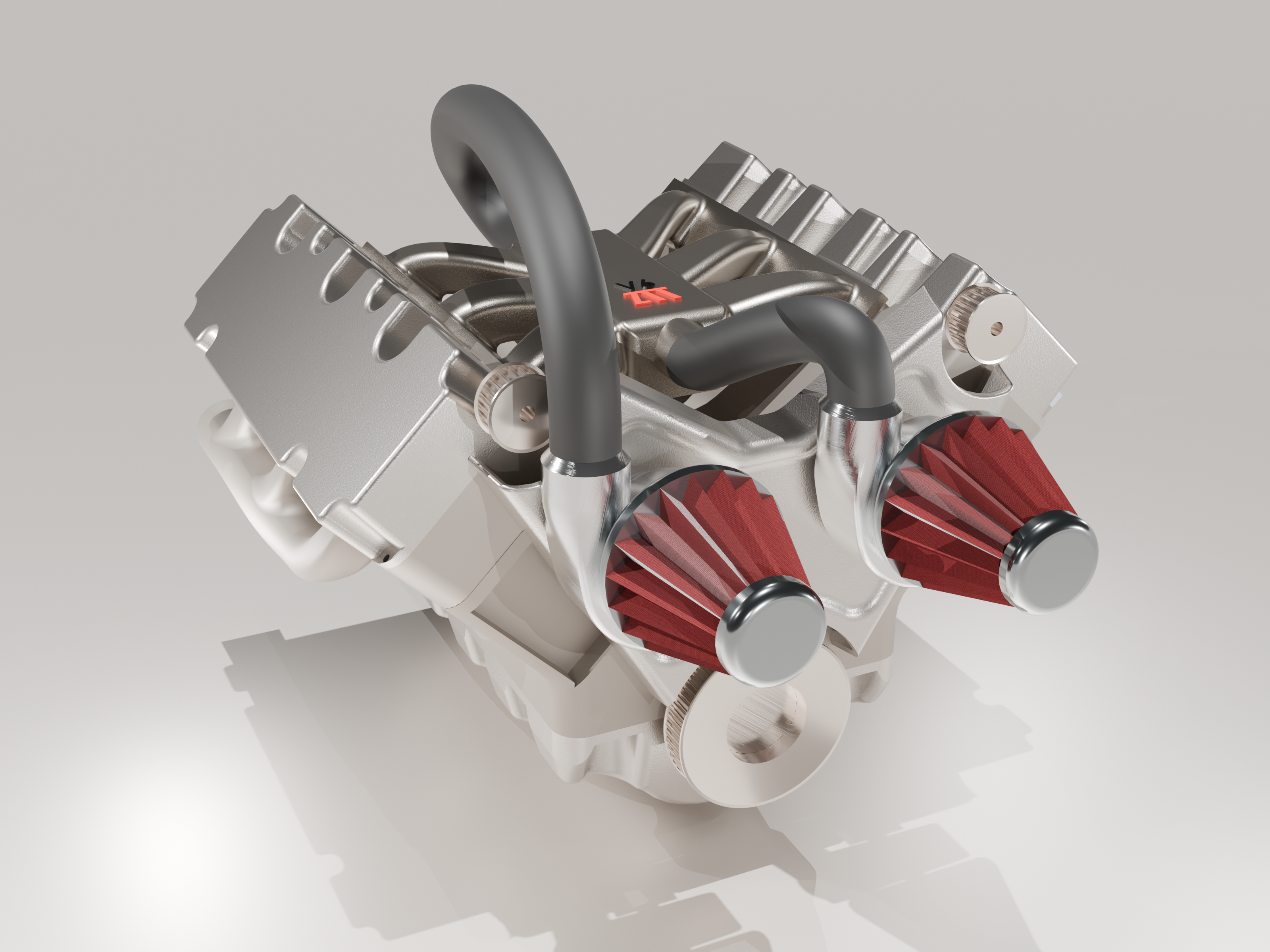 Image d'un moteur V6 reproduit par Maryou SADEK