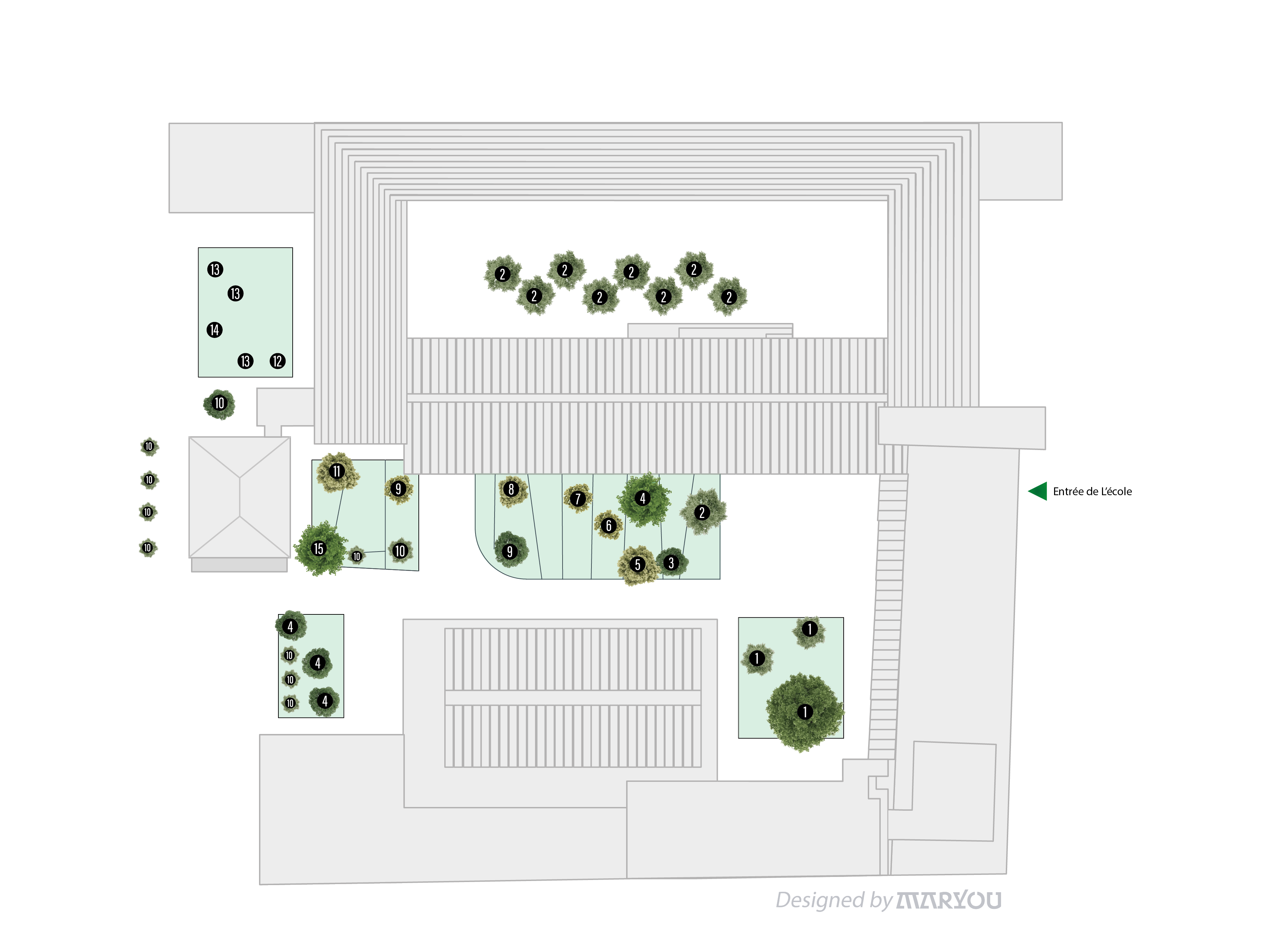 Plan de sylviculture de l'École Boulle